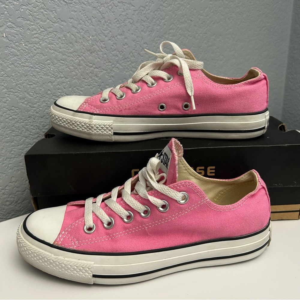 Converse Pink Canvas Low-Top Sneakers